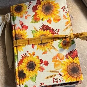 Floral Sunflower Journal with Ribbon